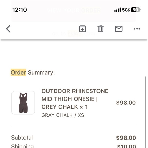 SKIMS outdoor rhinestone mid thigh onesie - Picture 4 of 7